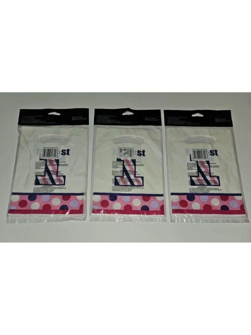 NEW Baby Girl 1st Birthday Loot Gift Bags Pink Purple Dresses Bibs Baby Shower